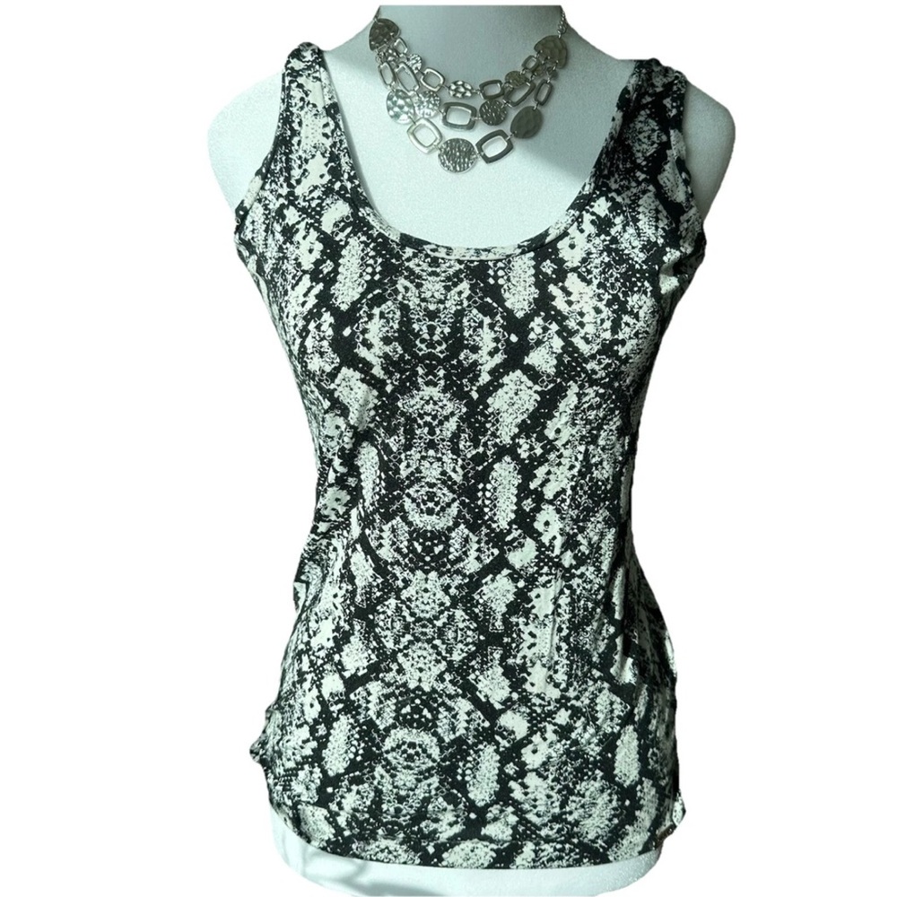 Calvin Klein Monochrome Snake Print Tank Top
